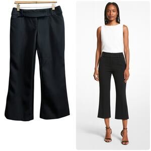 Michael Kors Collection Size 8 Virgin Wool Kick Flare Crop Pant 24.5 Inch Inseam